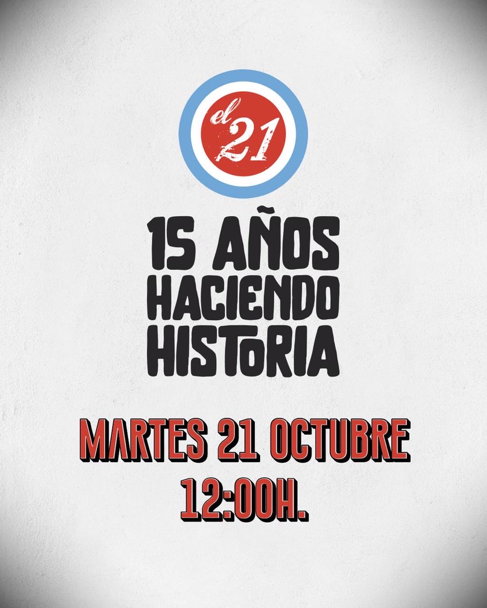 🔜Mañana a las 12:00 el cartel de nuestro 15 aniversario.