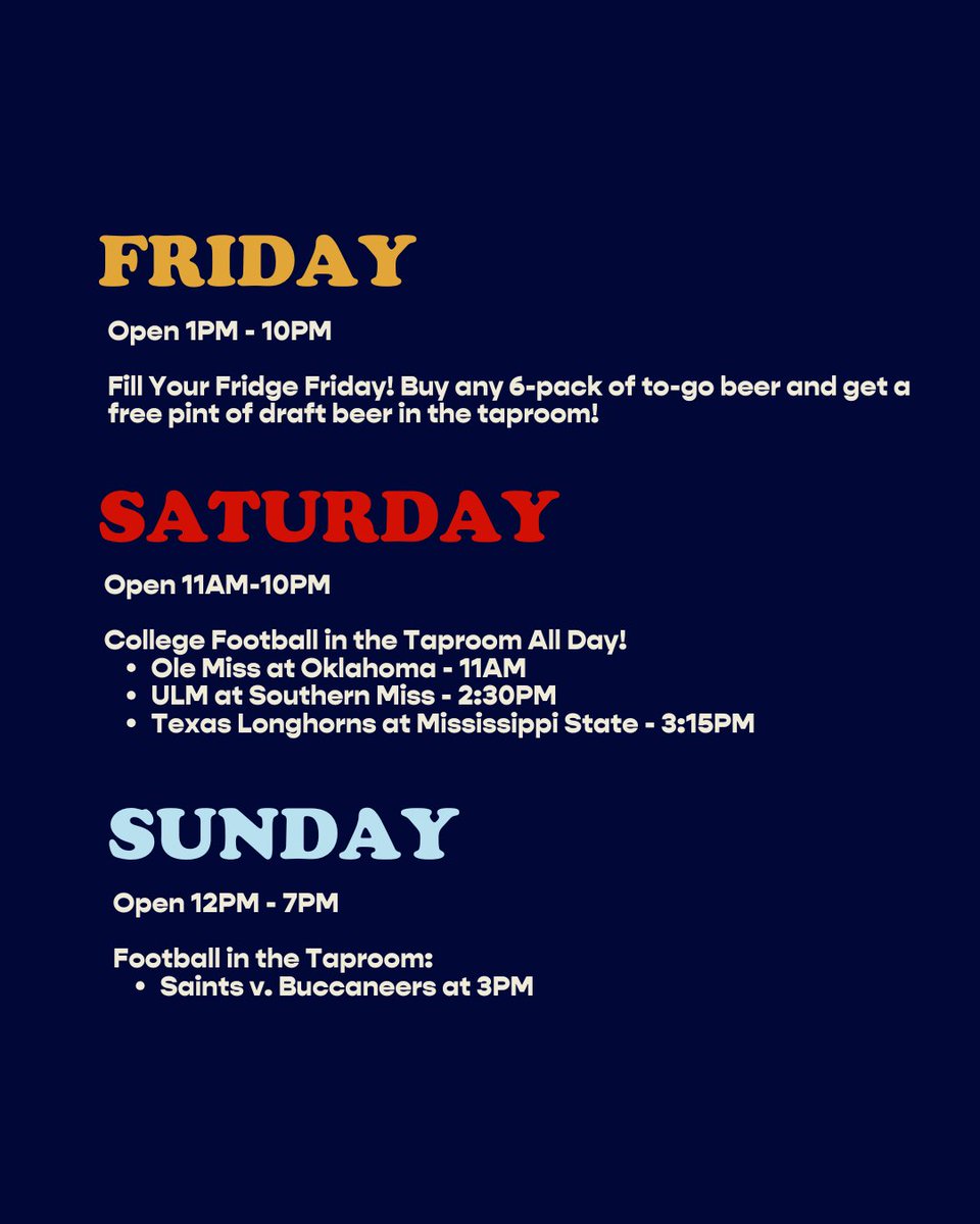 Check out what's happening this week in the Taproom! We'll see you there!