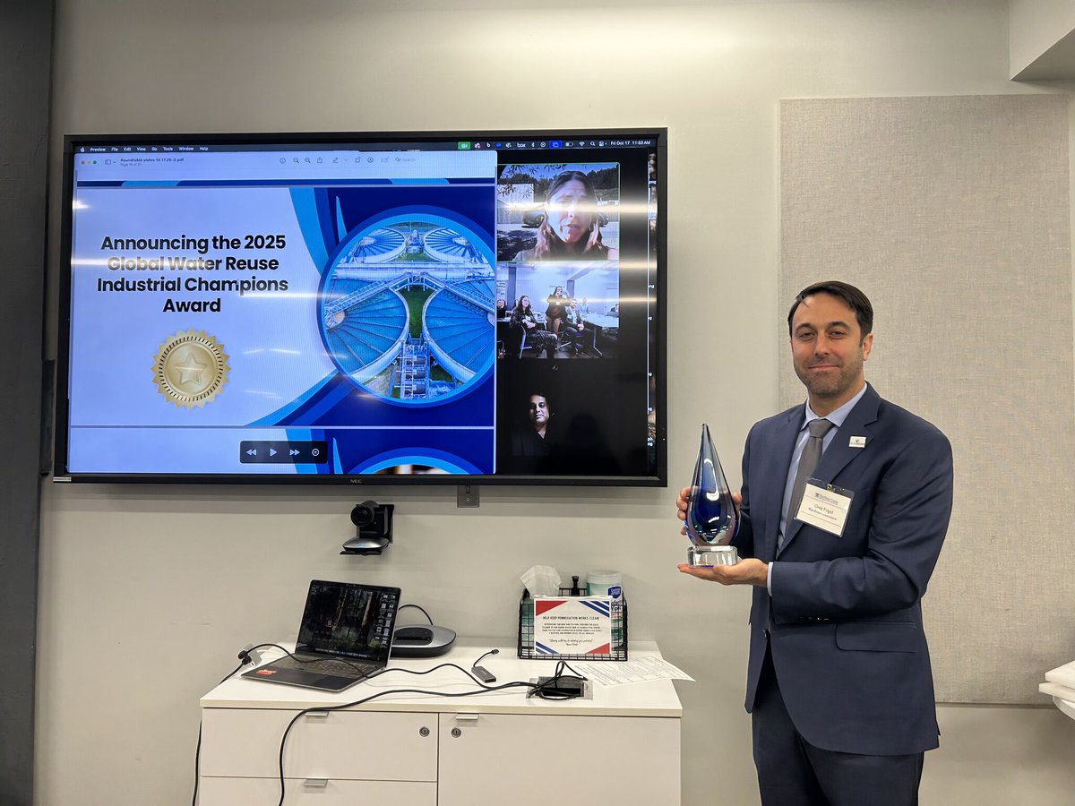 Celebrating global leadership in water reuse! Congratulations to <a href="/LucidMotors/">Lucid Motors</a> &amp; <a href="/SimplotCompany/">Simplot Company</a>, winners of the Global Industrial Water Reuse Champions Award!

Both are setting new benchmarks in water recycling &amp; reuse—advancing stewardship &amp; sustainability across industries. 🌍