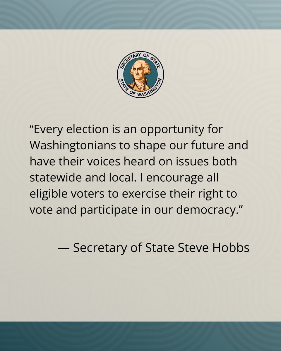 secstatewa's tweet photo. County elections offices throughout Washington have mailed ballots to all voters for the Nov. 4 general election. Read the full news release here: https://t.co/OfBiSnEqxN https://t.co/VDAEQ4ytnH