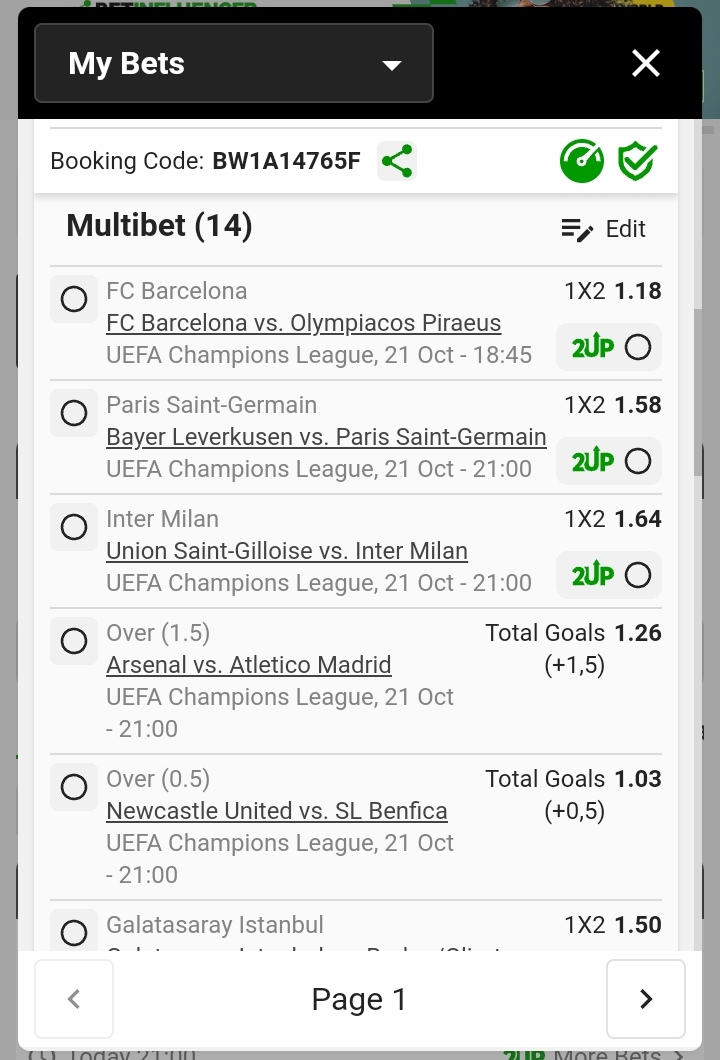 Intexticated_D's tweet image. BW1603864B ⚽1x2—5015 odds 🔥Stake High 💰100%WINNING ✅

❤️⚽100 odds ⚽over 0.5 Goals and 1.5 goals 💚💯winning 💯Stake High 💚

BW1A14765F⚽75 odds 🔥straight win and today goals ⚽💚💯winning 💯Stake High 💚
