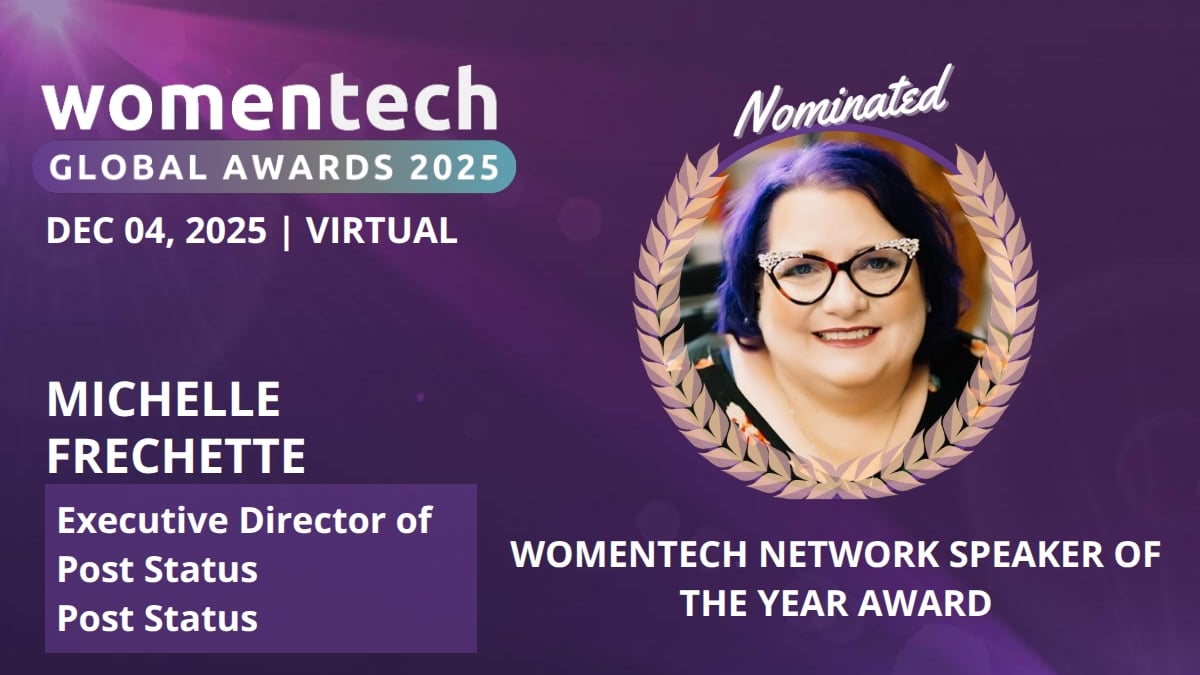 Michelle Frechette ๐ป๐ป๐ป (@michelleames) on Twitter photo I have been nominated for the #WomenTech Global Awards 2025! Share to raise awareness! 
#womenintech #womeninstem #womenwhocode #WTGA2025 @womentechnet 
womentech.net/nominee/all/alโฆ I have been nominated for the #WomenTech Global Awards 2025! Share to raise awareness! 
#womenintech #womeninstem #womenwhocode #WTGA2025 @womentechnet 
womentech.net/nominee/all/alโฆ
