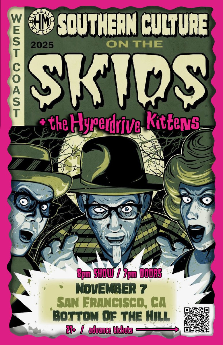 🎸🐱 <a href="/hyperdrivekitty/">hyperdrivekittens</a> are feline fine about opening up for <a href="/SCOTS_Music/">Southern Culture On The Skids</a> at the Bottom of the Hill! Get ready to walk like a camel and snack on crackers like there's no tomorrow. Shine up those pointy boots and grab your tix now:
stubmatic.com/bottomofthehil…