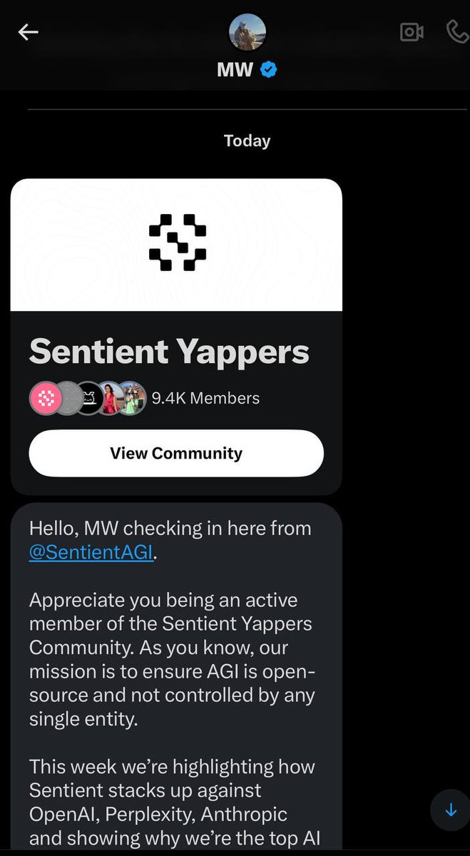 m7x2020's tweet image. I think I am on the right track .

Getting a message from the marketing manager of  @SentientAGI  is truly inspiring. 🦾
 
Not only does it make me proud of my efforts, but it also motivates me to create higher quality content and be a more active part in building the open AGI…