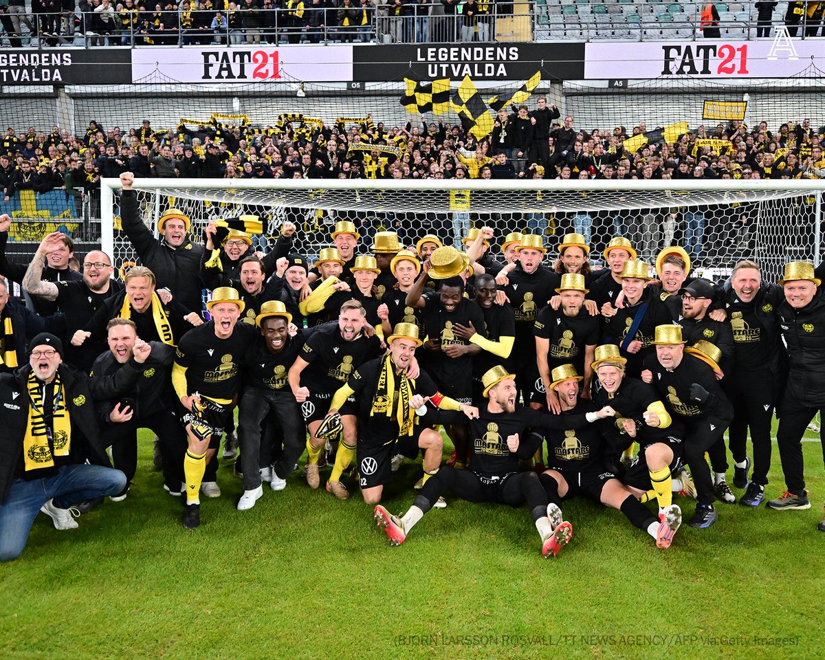 The Athletic | Football (@theathleticfc) on Twitter photo Mjallby’s 2-0 win at Goteborg means the side who play in the southern fishing village of Hallevik (population of just 1,500) have just won the Swedish league title. 
They become the most unlikely champions of a European league since Leicester City in 2015-16. At that point, Mjallby’s 2-0 win at Goteborg means the side who play in the southern fishing village of Hallevik (population of just 1,500) have just won the Swedish league title. 
They become the most unlikely champions of a European league since Leicester City in 2015-16. At that point,
