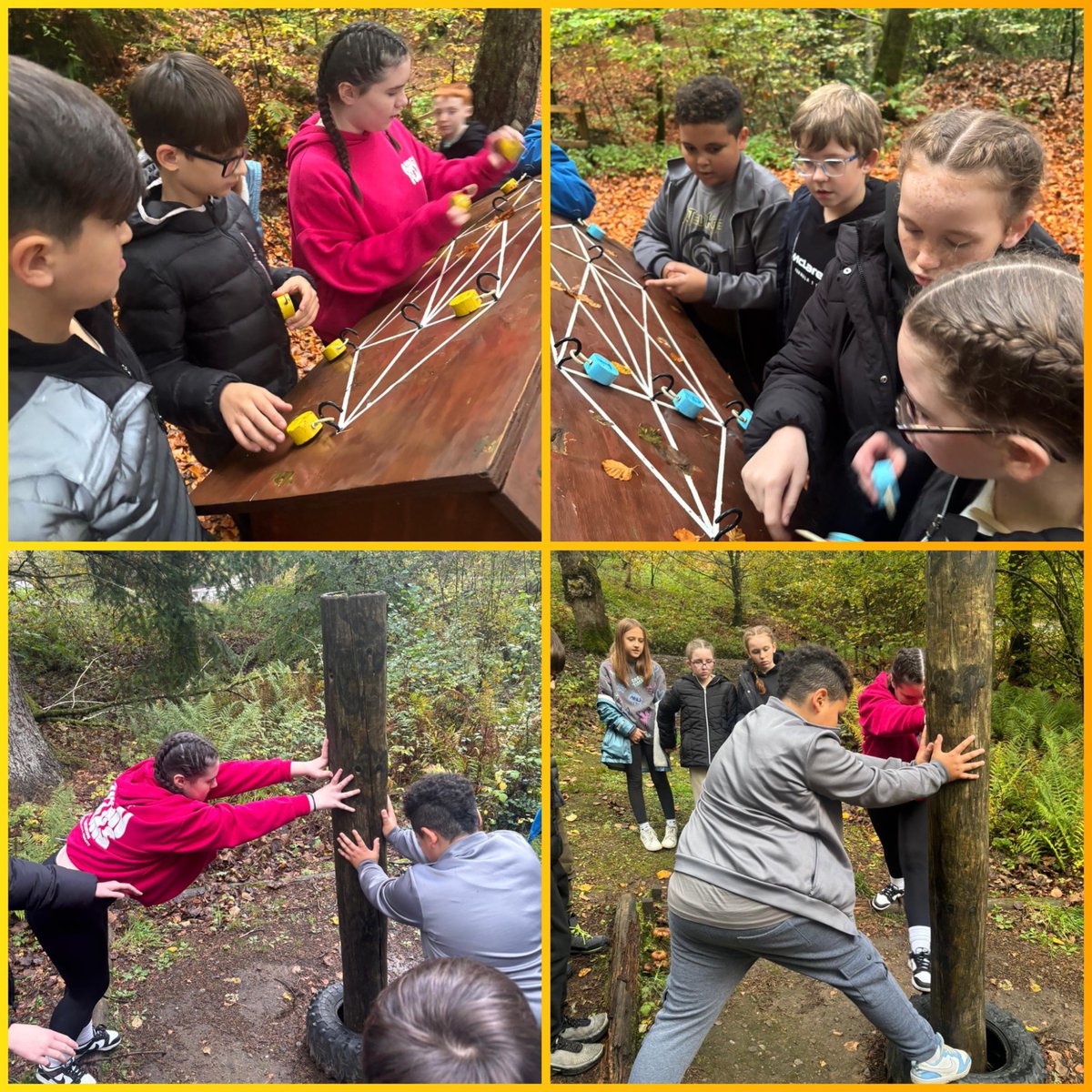 StBernardsPS's tweet photo. Dalguise 2025: Some group pictures from the first activities today π Been a brilliant first day! Pupils have all just had some hot chocolate and biscuits and are getting ready for bed π΄ #residentialtrip #primary7 https://t.co/IarbCI1WhN