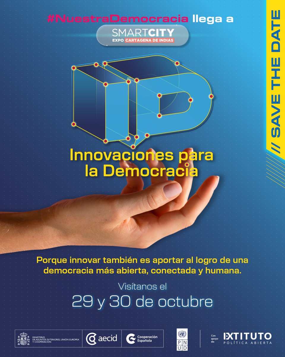 ¡Llega Innovaciones para la Democracia a Smart City Expo 2025! 🌍💡

Conoce cómo gobiernos 🏛️, organizaciones sociales ✊, sector privado 💼 y comunidades 🤝 están usando tecnología, datos y creatividad

Inscríbete en el siguiente enlace: docs.google.com/forms/d/e/1FAI…