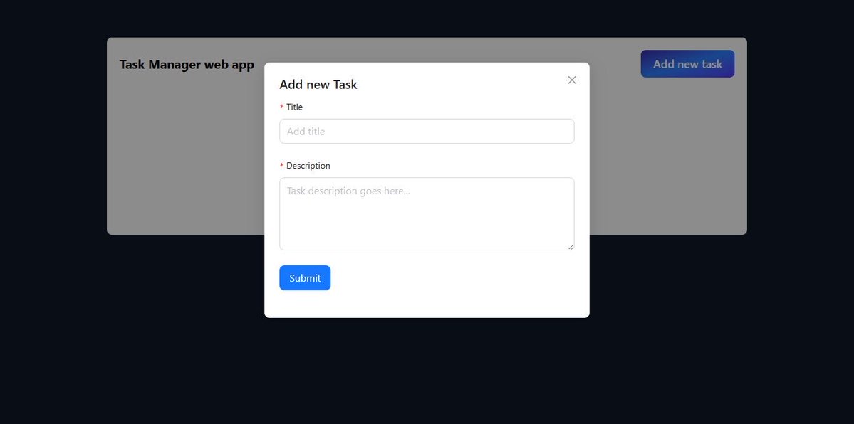 _heisms's tweet image. Day 26/100 days of coding challenge. 

Today I built a Task Manager Web App using:
⚛️ React JS + Tailwind CSS (Frontend)
🟢 Node JS + Express JS (Backend)

#MERN #fullstackdeveloper #nodejs #ReactJS #tailwindcss #CodingJourney #ms2dwrld