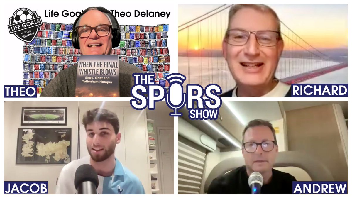 On the <a href="/spursshow/">The Spurs Show</a> , <a href="/andrewpettifer/">Andrew Pettifer</a> <a href="/RichardBrecker/">Richard Brecker</a>, <a href="/jacobbern14/">Jacob Bernstein</a> and I discuss Villa, Monaco, the women's team, Paratici, Ange, Richie, Vicario + Andrew's ace book 'When The Final Whistle Blows' andrewpettifer.com/whenthefinalwh… (proceeds to <a href="/COBLH/">Chris O’Brien Lifehouse</a> ) #COYS 
podcasts.apple.com/gb/podcast/the…