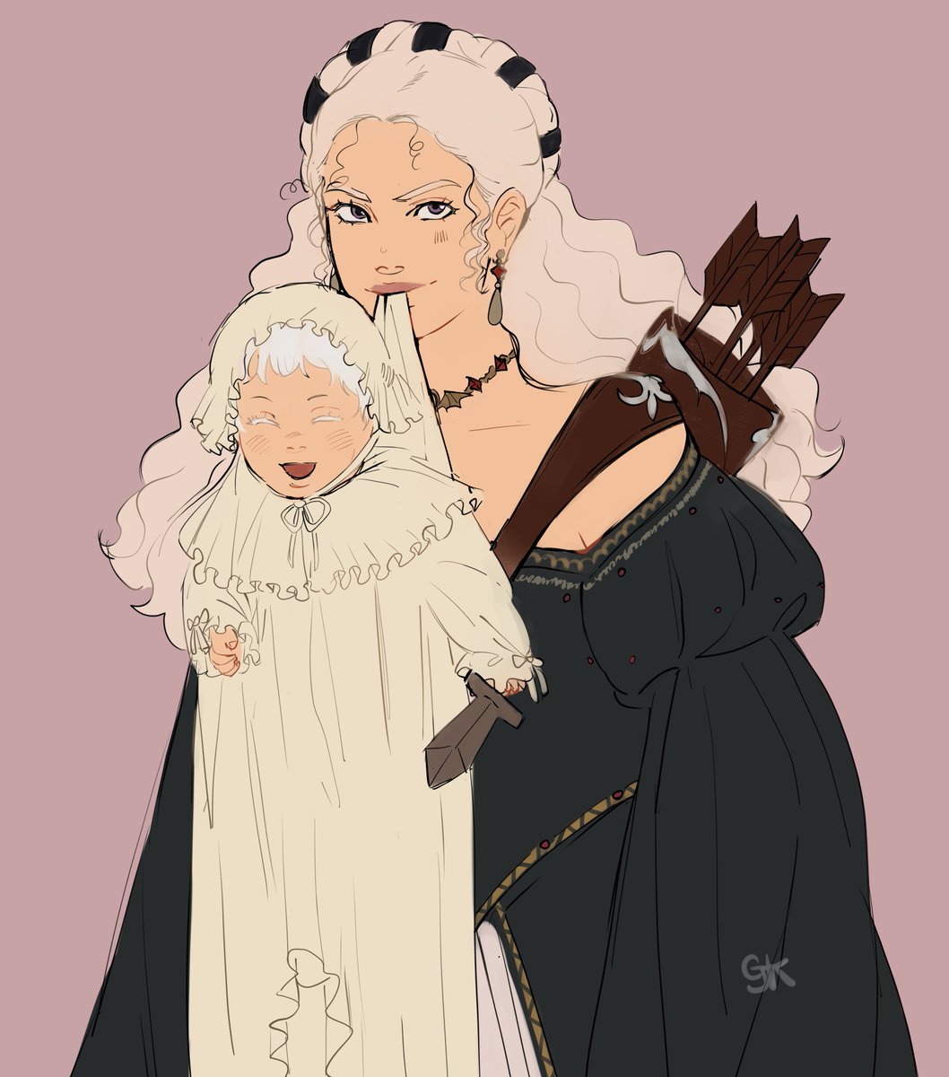 Daena the defiant with baby Daemon comm! &lt;3
