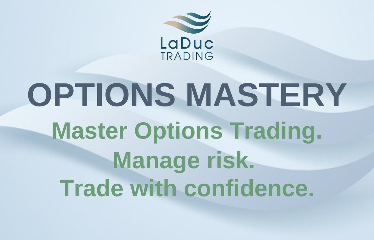 Options Mastery by LaDucTrading
 Advanced, self-paced options training from a former $1B options market maker.
Enroll now 👉 laductrading.com/options-course… 

#options
