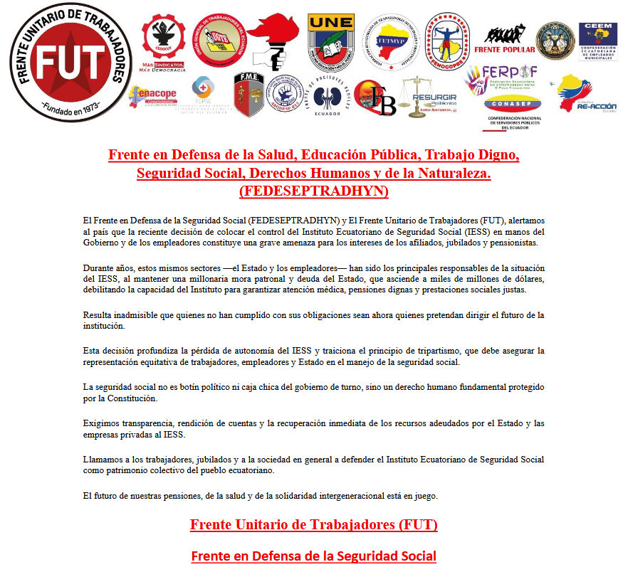 CONFEDERACIÓN NACIONAL DE SERVIDORES P. ECUADOR (@conasep_ecu) on Twitter photo 