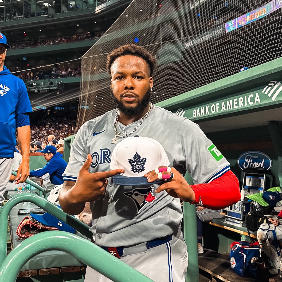 Leafslatest's tweet image. Vladdy has had the passion since the day he stepped foot in Toronto. Pulling up in an Auston Matthews jersey ahead of one of the biggest games in franchise history is so epic.

Can’t wait until they get the job done. 💙🤩

#LeafsForever