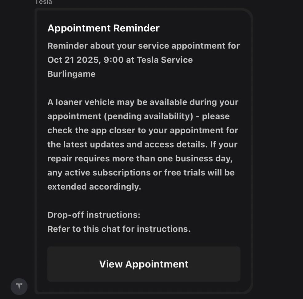 WholeMarsBlog's tweet image. Tesla will now extend active subscriptions and free trials if your car was in service for more than 1 business day