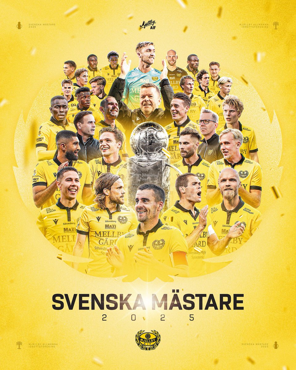 🏆 | SVENSKA MÄSTARE 2025! 💛🖤

#MjällbyAIF #Allsvenskan2025 #SMGuld2025