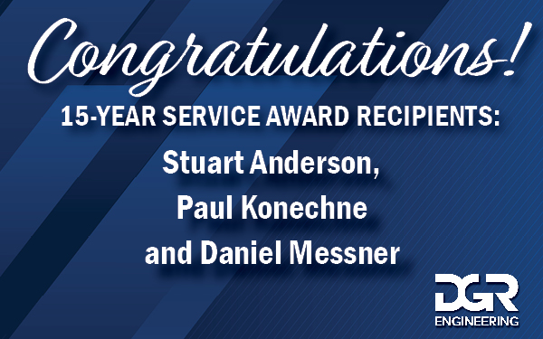 Honoring 15 Years of Excellence! We’re proud to celebrate three team members who’ve reached 15 years with DGR Engineering! Their dedication has helped shape our success. Thank you!
#DGRSolutions dgr.com