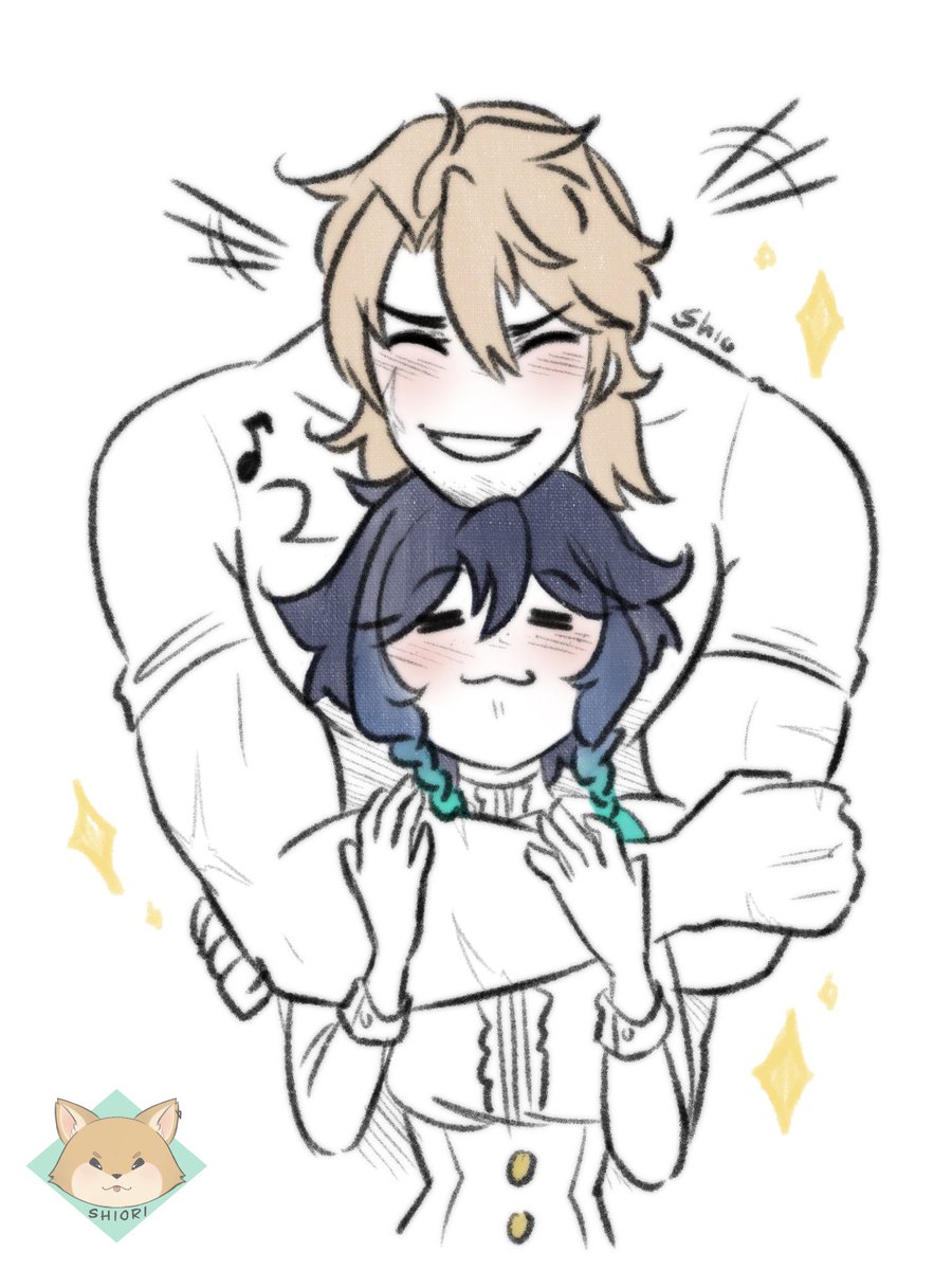 ShioLoves's tweet photo. The size difference...!! NMGHE- I mean! 
I know they're good friends eheh eheheh 🫶🏻✨
#VarVen | #VarkaVen https://t.co/vZoZL3lyN9