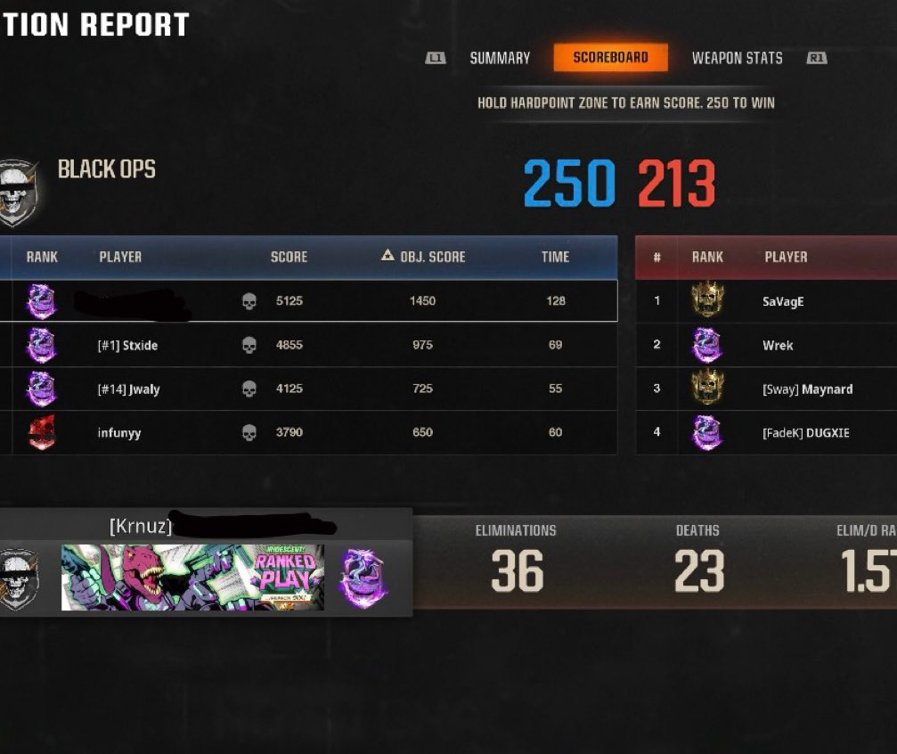 Solo Queue slammin against T250 stack 🙂‍↔️