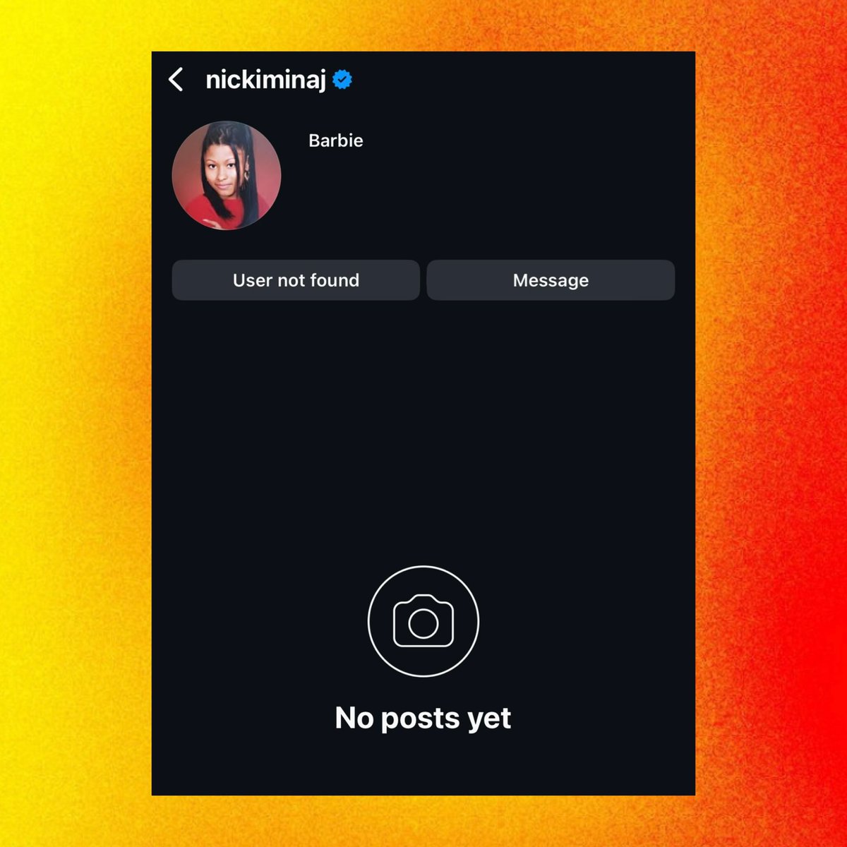 PopCrave's tweet image. Nicki Minaj has deactivated her Instagram account.
