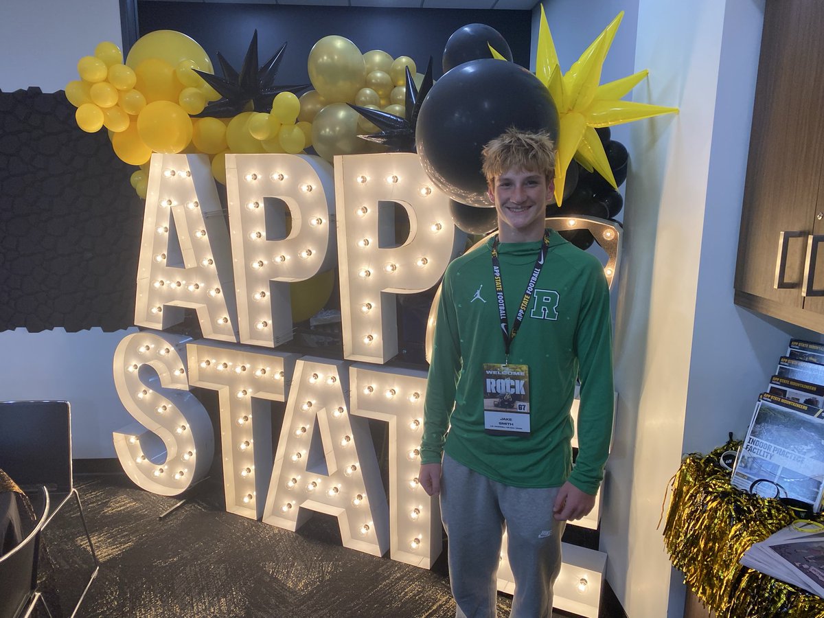 I had a great time at <a href="/AppState_FB/">App State Football</a> this weekend! Thank you <a href="/CoachDjSmith/">DJ Smith</a> for the invite! Looking forward to coming back.  <a href="/hopo125/">Tyrone Hopper (Recruiting Coach)</a> <a href="/CoachThompson05/">Jonathan Thompson</a> <a href="/Coach_Watters/">Rusty Watters</a> <a href="/GetEm_Brooks/">Coach Brooks</a> <a href="/Roswell_FB/">Roswell Football</a> <a href="/RecruitGeorgia/">Recruit Georgia</a>