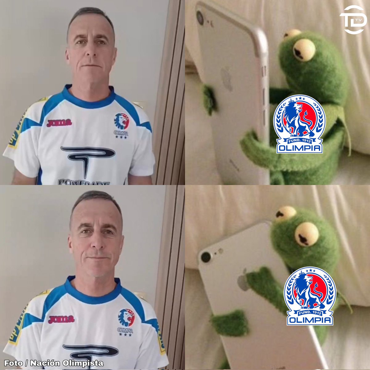 tdtvhn's tweet image. Y un día, Tosello se volvió a poner la camiseta del Olimpia.