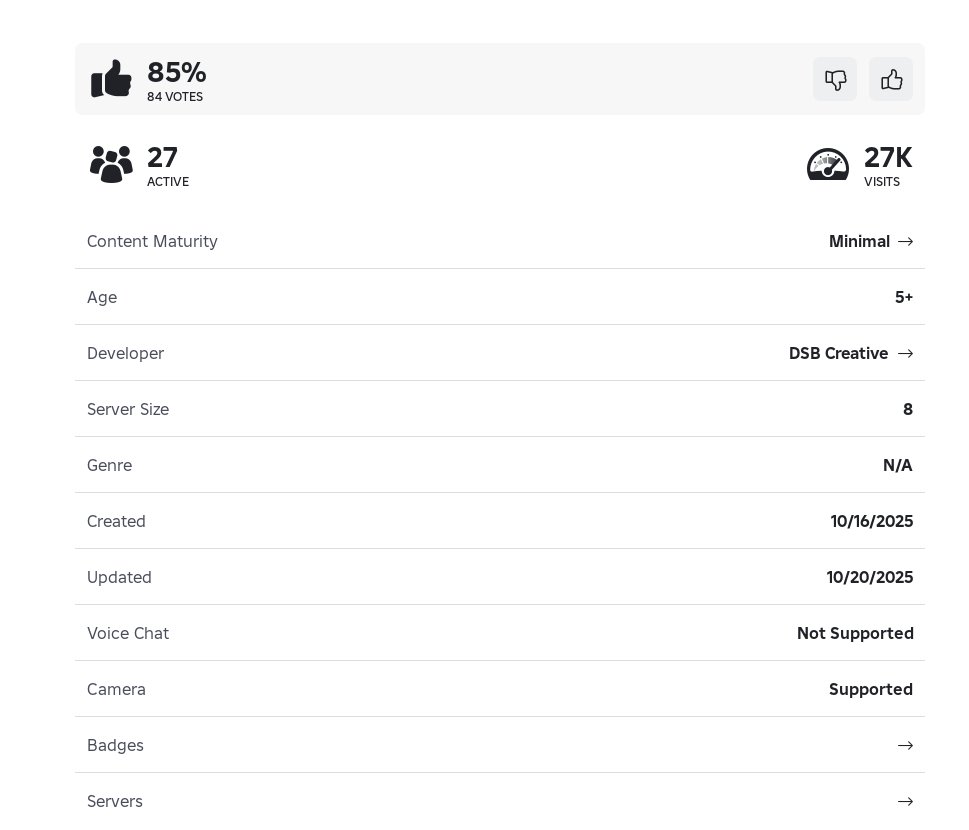DSB has expanded into the development side of things. 
Pretty exciting to share because we released our first roblox game days ago, and its already reached over 26k players! 
This is a pretty insane feeling as a gamer, because being able to make something from gaming and expand