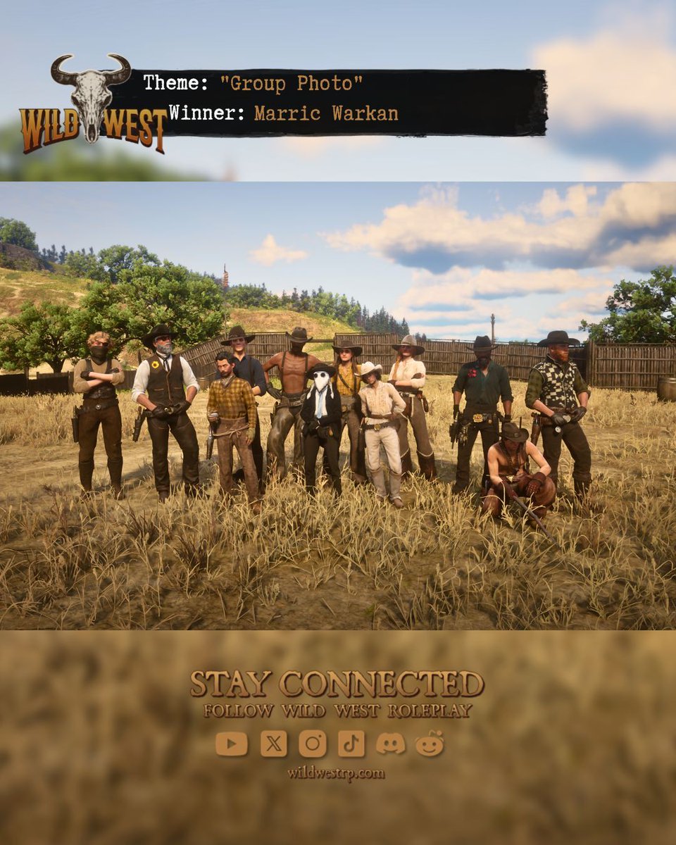 It's giving 🐂🤠 Rodeo Stars ✨🏆How would the locals feel about this group photo?
Check out wildwestrp.com for more information on how to join our RDR2 Roleplay community and share your beautiful screenshots with us!

#RedM #WWRP #RDR2RP #GTARP