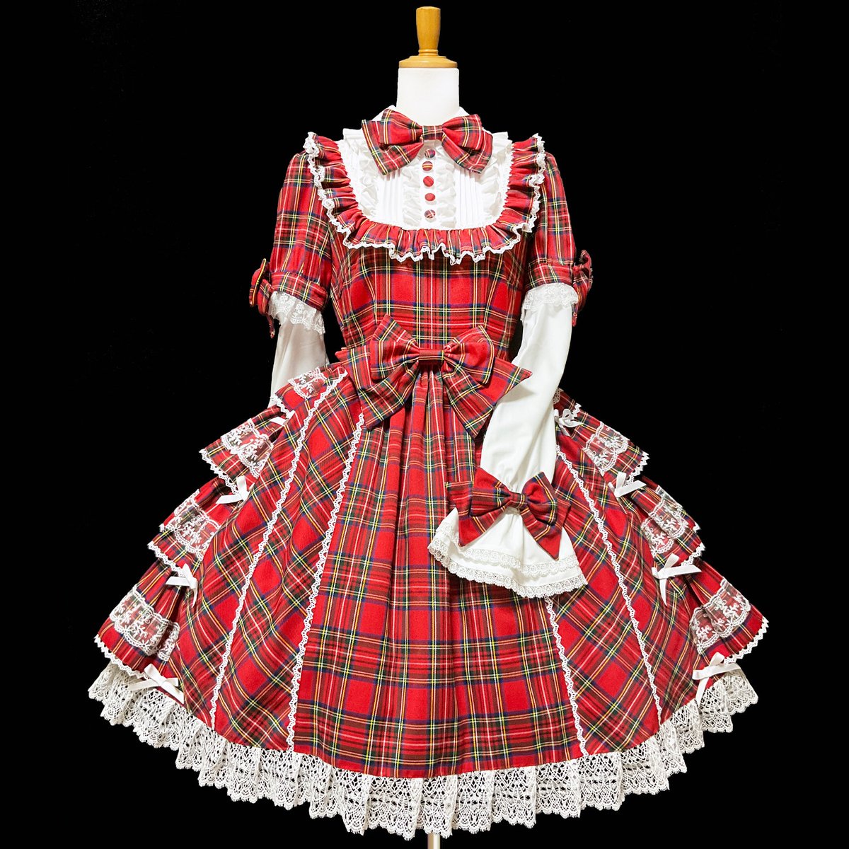🎀ラスト一枚🎀 雪の降る夜にぴったりな、赤チェックのドレス☃️ 冬の