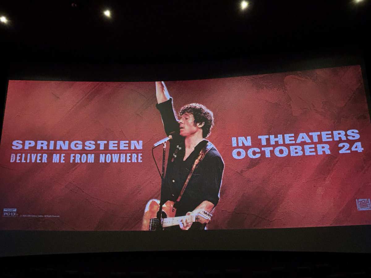 First screening of the week, Springsteen: Deliver Me From Nowhere! #SpringsteenMovie #DeliverMeFromNowhere