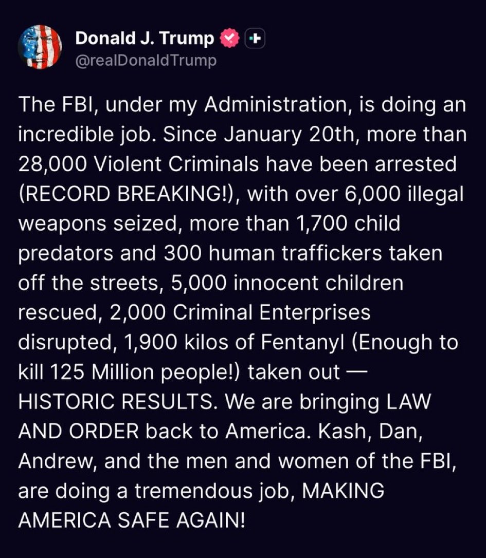 Red Trumper 🗽🎺🎺🎺🗽 (@redhead4645) on Twitter photo I just had to save this and share this great post from <a href="/POTUS/">President Donald J. Trump</a> in praise of <a href="/FBIDirectorKash/">FBI Director Kash Patel</a> <a href="/dbongino/">Dan Bongino</a> <a href="/AndrewBailey/">AndrewBailey</a> all well deserved. Thank you <a href="/POTUS/">President Donald J. Trump</a> for recognizing them. I just had to save this and share this great post from <a href="/POTUS/">President Donald J. Trump</a> in praise of <a href="/FBIDirectorKash/">FBI Director Kash Patel</a> <a href="/dbongino/">Dan Bongino</a> <a href="/AndrewBailey/">AndrewBailey</a> all well deserved. Thank you <a href="/POTUS/">President Donald J. Trump</a> for recognizing them.