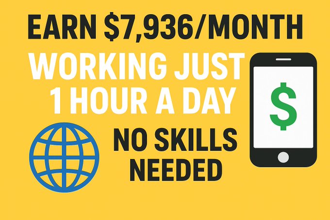 rakibmahmudai's tweet image. Earn $7,936/month with just 1 hour a day 💰📱
All you need: Internet + Mobile 🌐📱
My proven guide is FREE (24 hrs only!) 🔥
Like, Retweet & Comment "Guide" — Must Follow,