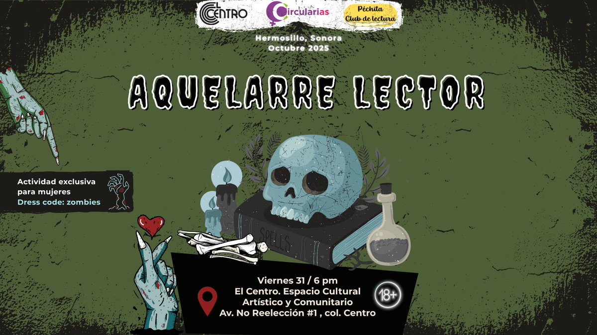 circularias_'s tweet photo. Convocamos a todas las brujas, monstruas y demás criaturas de la noche para que nos acompañen en la tercera edición del #AquelarreLector . Tendremos #círculadelectura pueden registrarse acá: https://t.co/eI5thTT32L 

#halloween #spookyseason #horror #zombies https://t.co/VLeaAJ1QlK