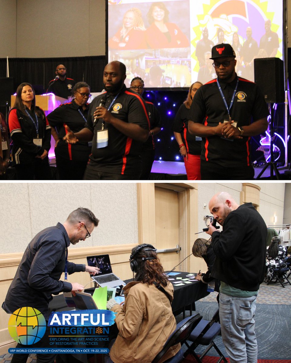 iirpgradschool's tweet image. 👏  Day 1 recap of the 2025 World Conference! Great speakers, workshops, and artistic demonstrations all packed into one day!
 
#IIRPWorldConference25 #RestorativePractices #RestorativeJustice #BuildingCommunity #Connection #Art #LifeSkills