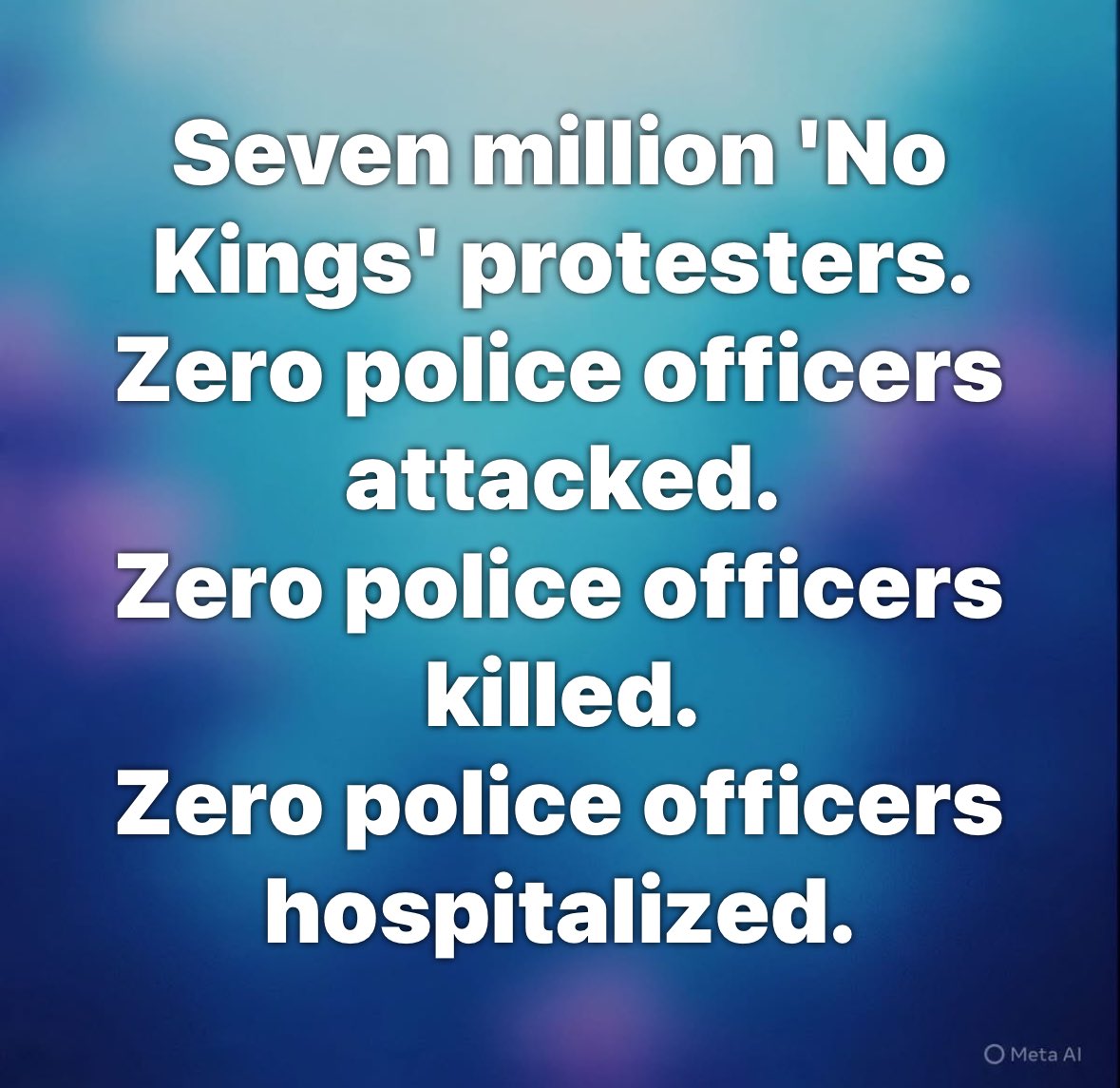 Thank you to the 7+ million patriots and peaceful protestors that showed up for the No Kings Day protest on October 18! 🇺🇸🇺🇸🇺🇸🇺🇸🇺🇸