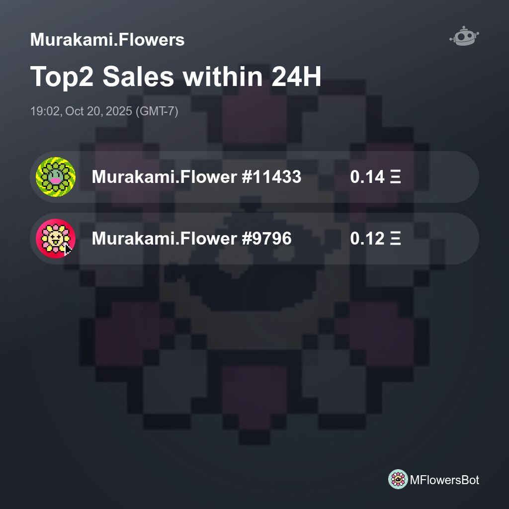 Murakami Flowers Sales Bot 🤖️ tweet media