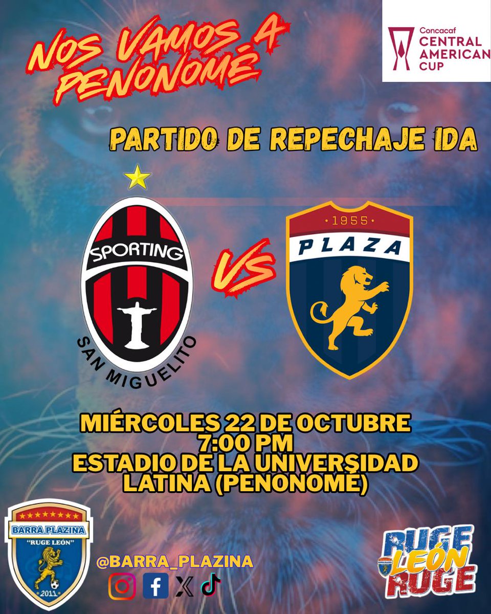 Vamos por ese triunfo de visitante manada y que nos acerque a Concachampion, leon no abandona manada 🦁💪💙❤⚽️🇵🇦 <a href="/cdplazaamador/">CD Plaza Amador</a> <a href="/LPFpanama/">LPF TIGO</a> <a href="/fepafut/">FEPAFUT</a>