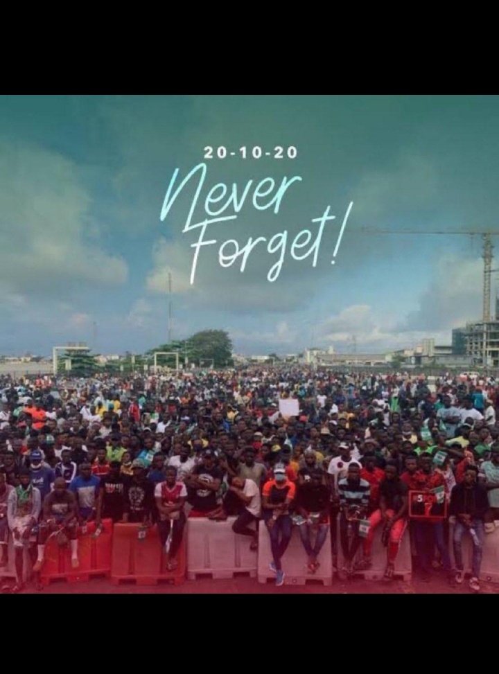 The mandate was to hand over to your children a banner without stain, although it was stained by your soldiers on 20-10-20

Still haven't forgotten 
5 years gone
#Whogavetheorder
#NotmyAnthem