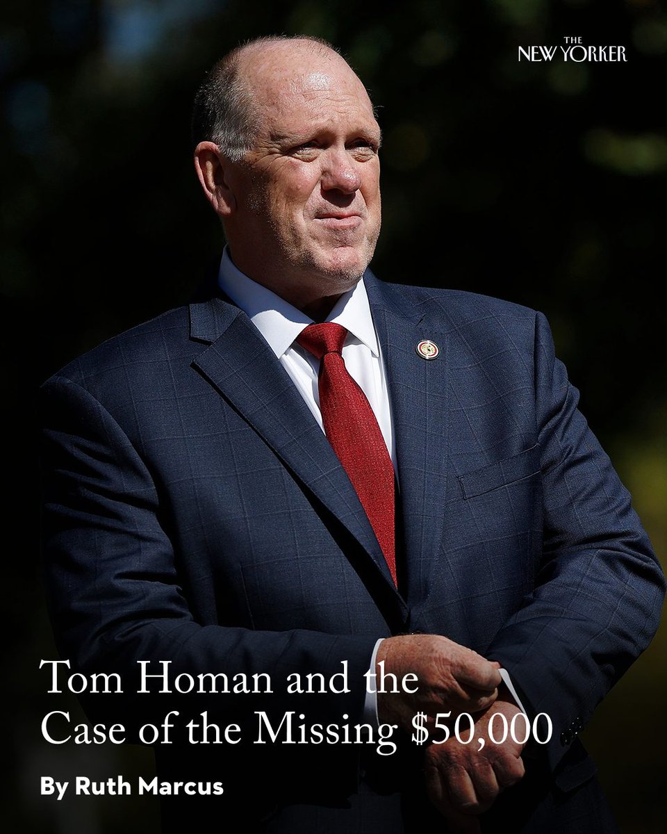 Tom Homan reportedly accepted $50,000 stuffed into a takeout bag from undercover F.B.I. agents. We must continue to ask where the money went, Ruth Marcus writes. newyorkermag.visitlink.me/zn2Q1B