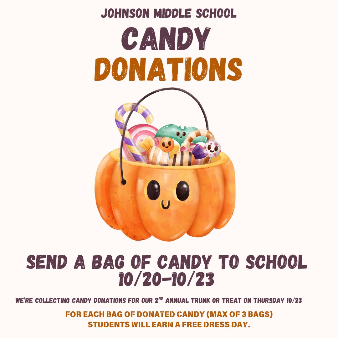 netzeroJMS's tweet image. JMS are you ready?! Get your best #Halloween costume ready - and treats - and join us for our annual #trunkortreat-THIS THURSDAY- Oct. 23
5:30 to 7 pm Candy 🍬 donations now being accepted! @netzerojms @irvingisd
