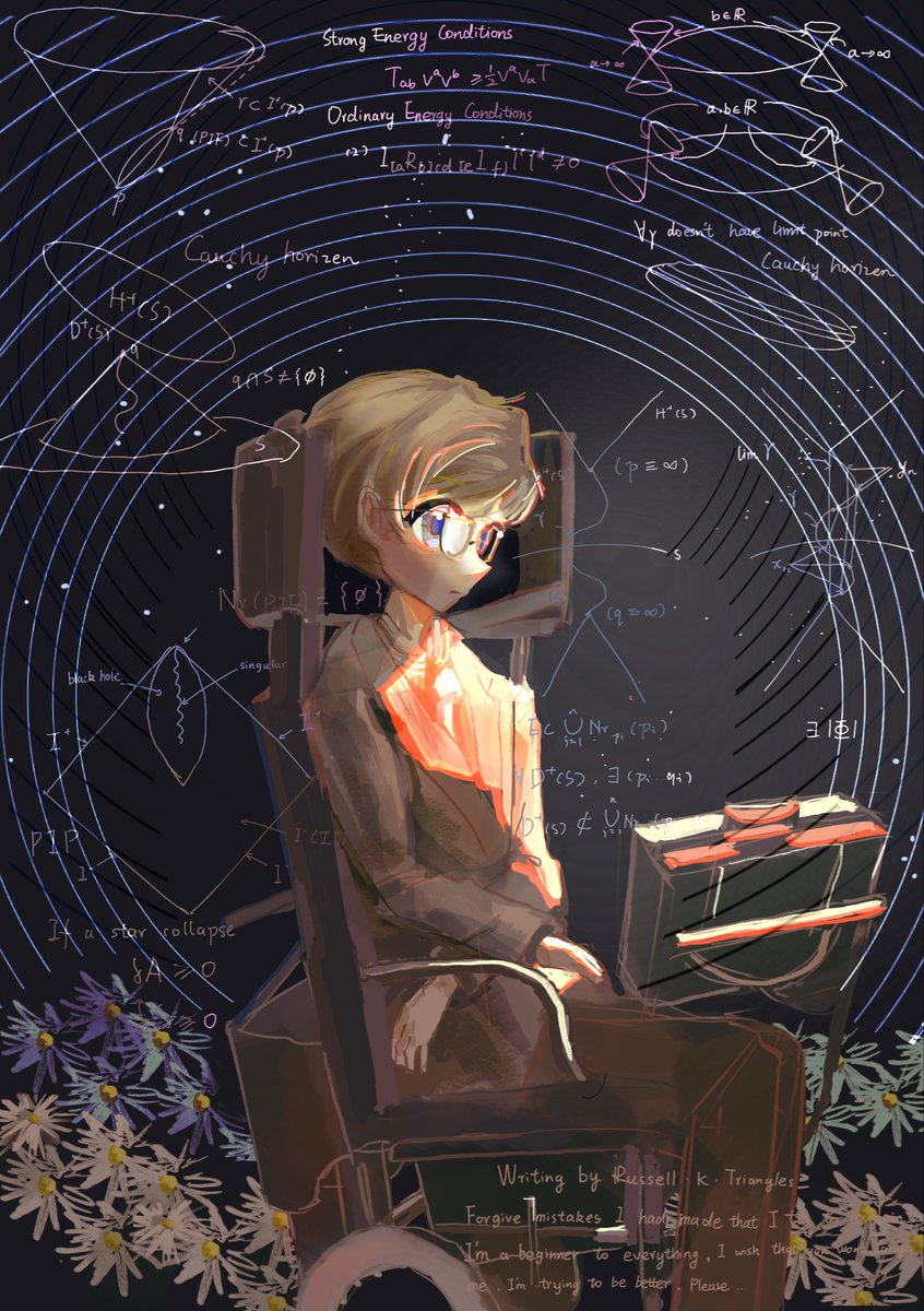 RKtriangles's tweet image. Draw a scene About the black space in OMORI or white flowers in yumenikki,for #StephenHawking , I am a beginner at mathematical analysis and please forgive me for the mistakes I might made.
Welcome to Black space , seems like you alone.