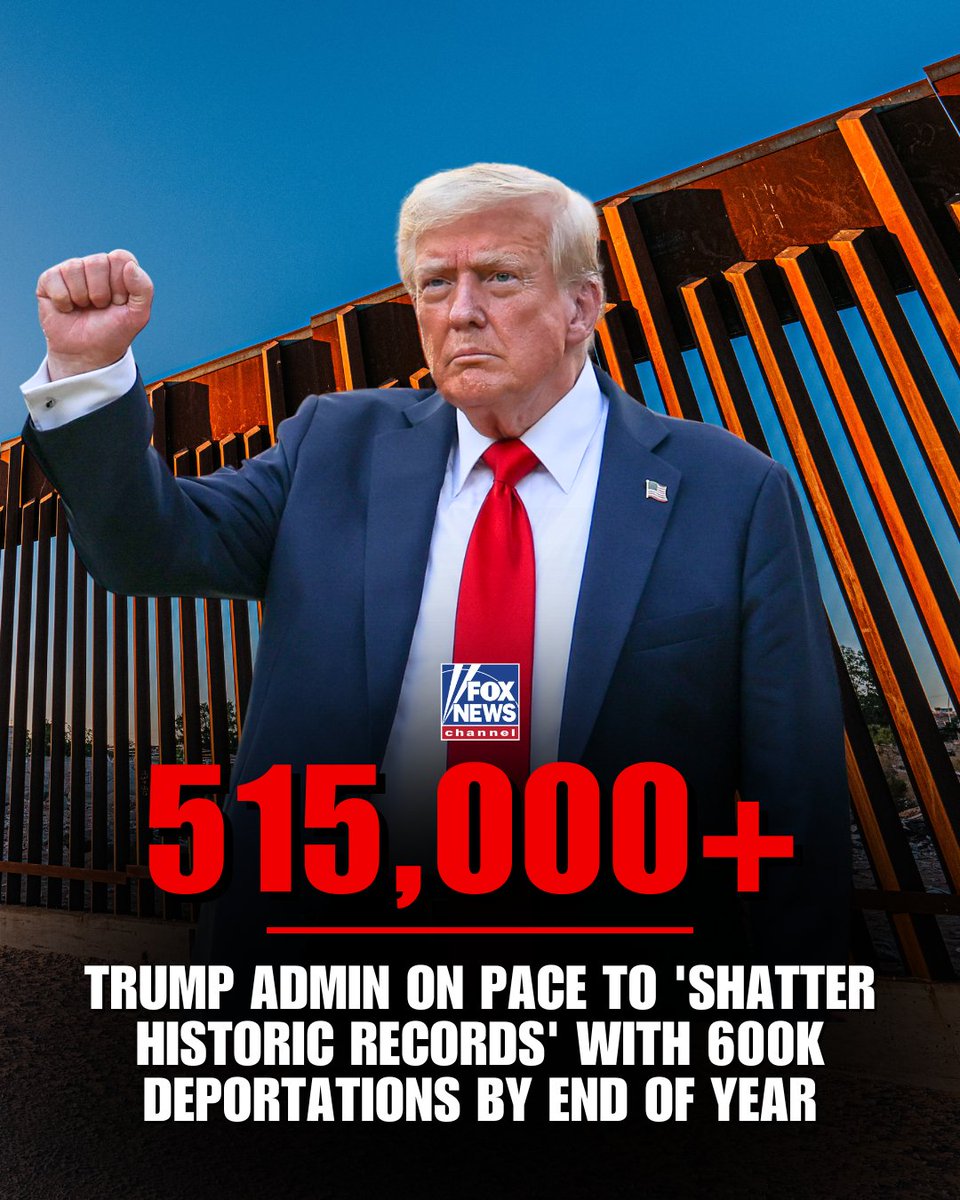 EXCLUSIVE: Trump’s immigration policies are delivering results — with over 515,000 illegal aliens deported since his return to office, Trump is on track to "shatter historic records" by deporting 600,000 by the end of his first year.

"This is just the beginning," DHS Assistant