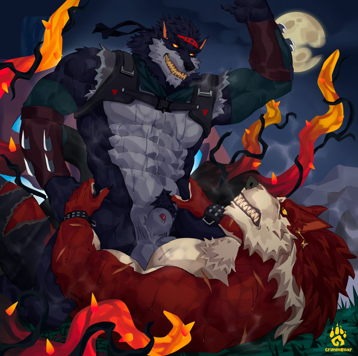 GrimmBear_'s tweet photo. Dire x Lycan West  (2/2) https://t.co/a3Nx84uOo2