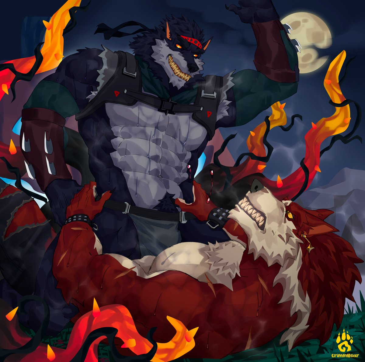 GrimmBear_'s tweet photo. Dire x Lycan West  (2/2) https://t.co/a3Nx84uOo2