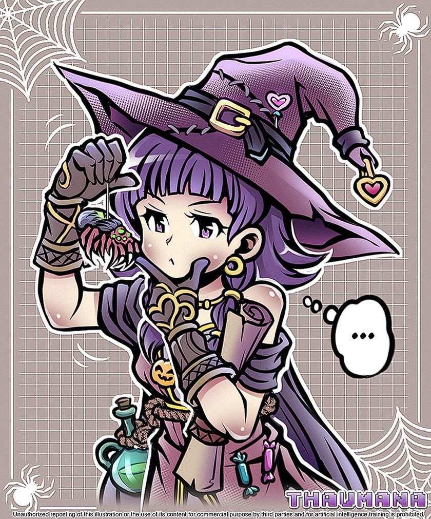 The Witch of Love Potions💜 

What is Lute up to this time?🕸️🕷️
(Fire Emblem - The Sacred Stones x Halloween🎃)