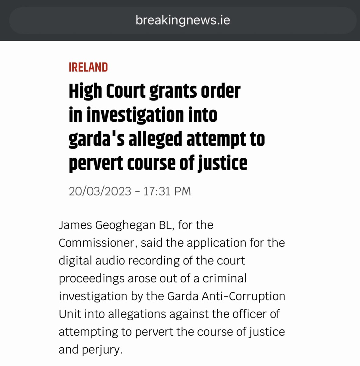 gavreilly's tweet image. If Fine Gael and Heather Humphreys believe otherwise - as they seem to be arguing is the case for Catherine Connolly - then one could equally ask why an FG TD can question a witness at an Oireachtas Committee, without having to disclose that the witness used to be his client