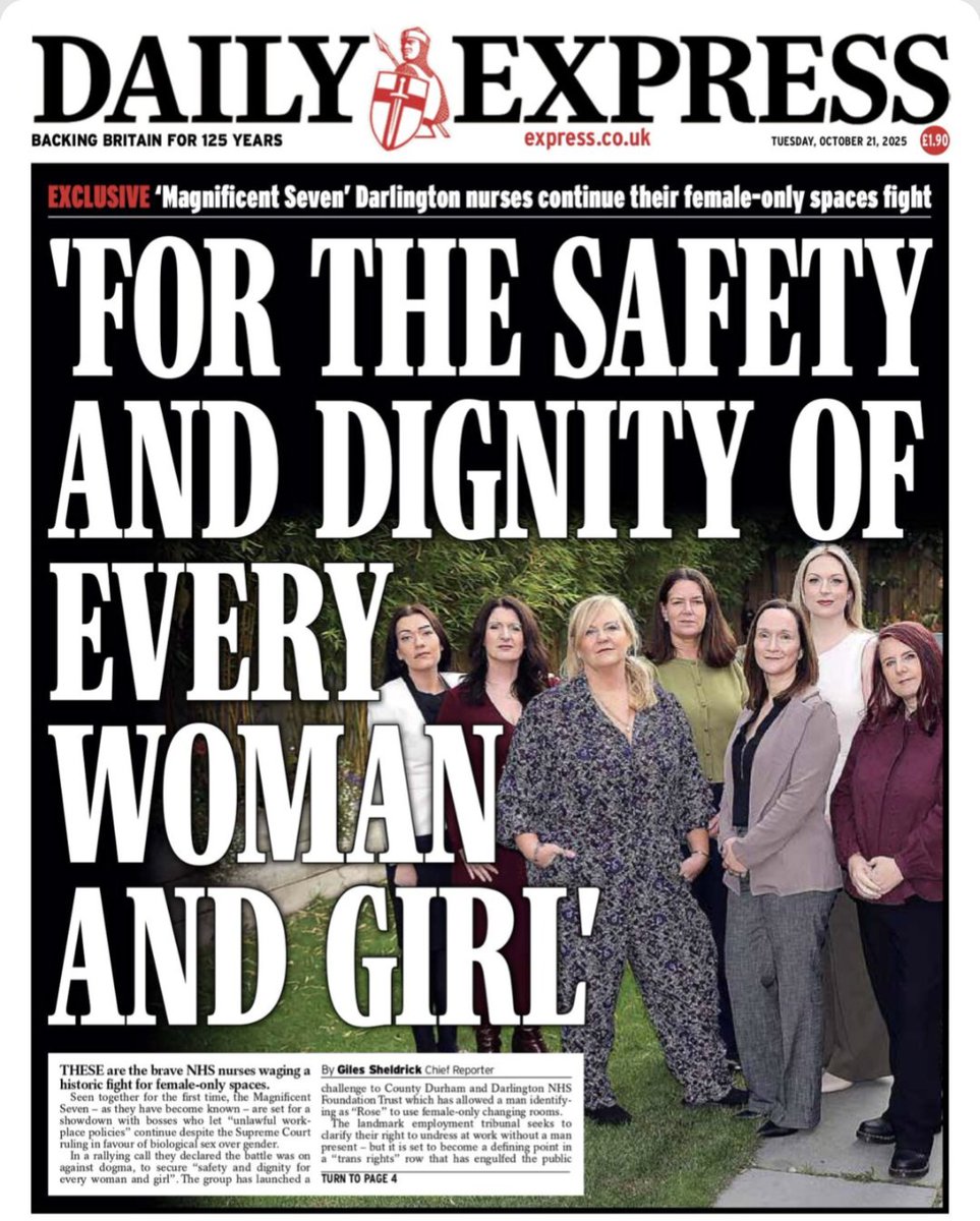 DarlingtonUnion's tweet image. 'For the safety and dignity of every woman and girl'
Stand with the Darlington nurses
express.co.uk/news/uk/212241โฆ