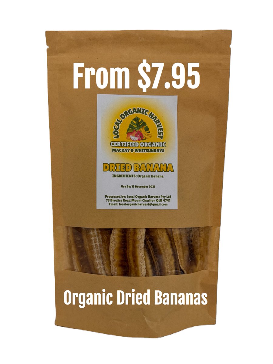 Discover the goodness of our handcrafted organic dried bananas, perfect for kids' lunchboxes! 🍌✨ Enjoy a tasty, healthy snack delivered to you Australia wide straight from our Queensland farm. Check them out ➡️ wix.to/T2Z8RH7 #HealthySnacking #OrganicFood