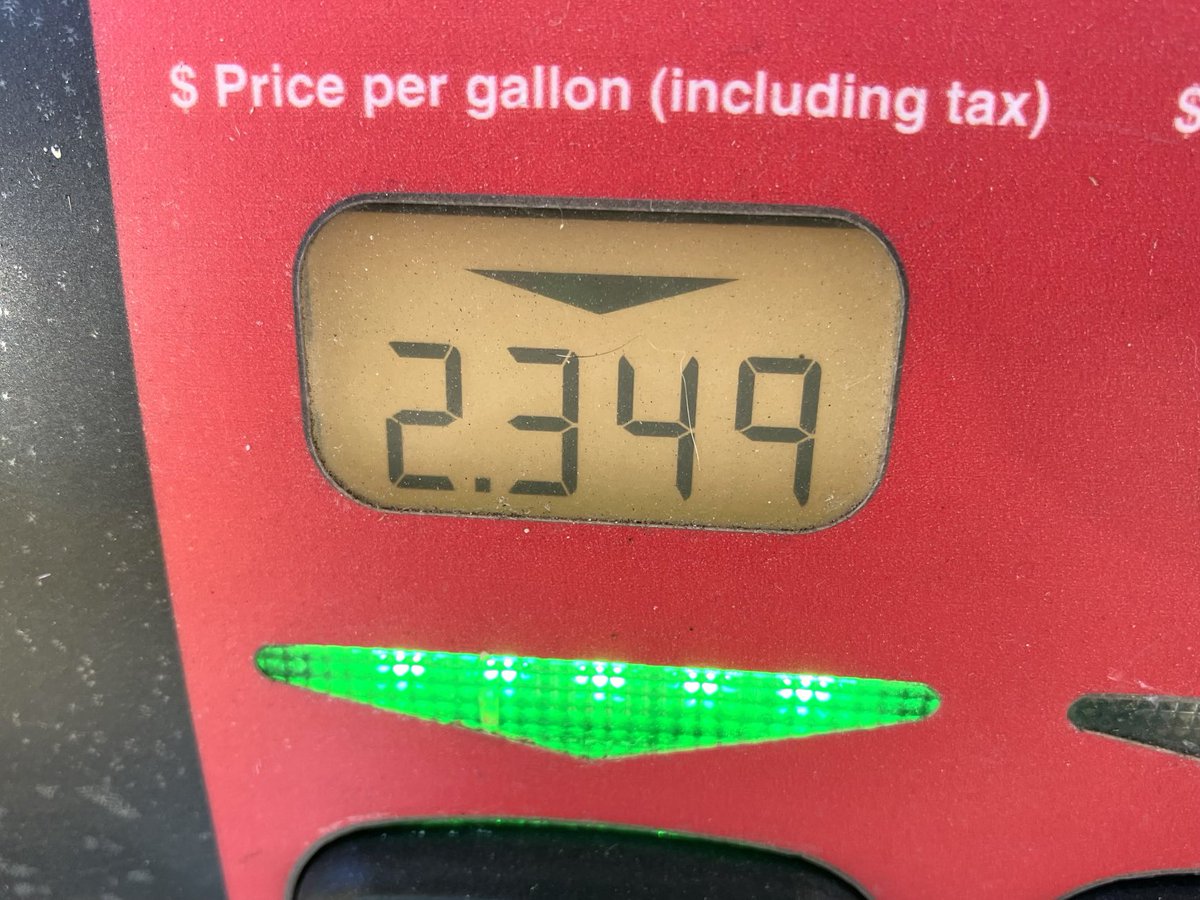 Check this out! The cheapest gas I’ve seen in almost five years. And yes, I filled up. Most stations near my house are in the $2.50’s and down… Glad to see it
