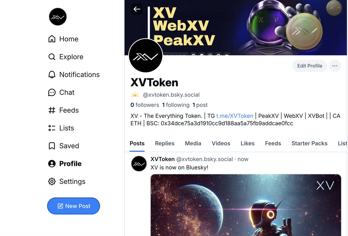 $XV is now on Bluesky!