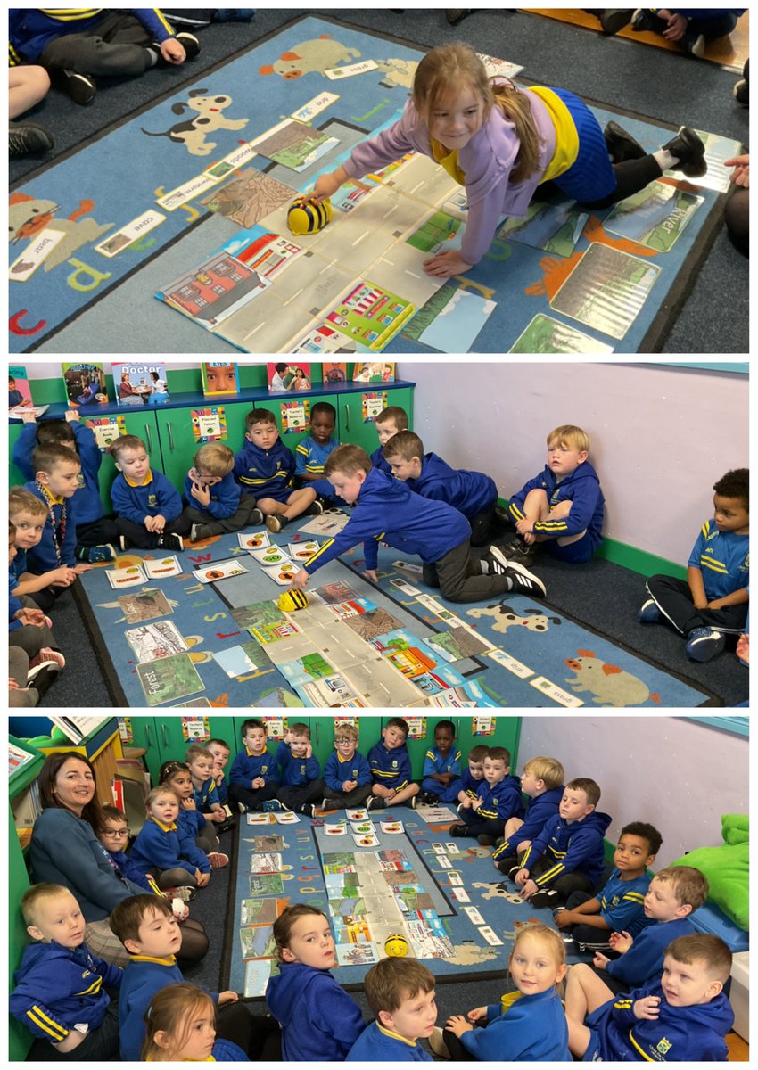 Year1CTK's tweet image. We celebrated Code Week @CodeWeekEU @ChristtheKingPS in Year 1 this week. We created algorithms to help Beet Bot go on a Bear Hunt, just like the family in the story. We also completed a little challenge in pairs using the Bee Bot app on the iPads. We had lots of fun.